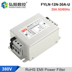 EMI Power Filter Fyln-12N-30A-U Universal 3-Phase Filter 30A 380V AC Power Electromagnetic Inverter Servo Filter