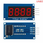 TM1637 4-Digit 0.36-Inch Red 7-Segment LED Display Module - Serial Interface Driver Board for Arduino Clock