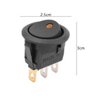 12V LED Boat Switch with Light Car Truck Rocker Switch on/Off Control SPST 3 Pin 2 Position for Marine Auto 1/3/12pcs