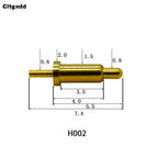 5pcs Pogo Pin Connector Pogopin Battery Spring Loaded Contact SMD Needle PCB 2 3 4 5 6 7 8 9 10 12 14 MM Test Probe H021 - H040