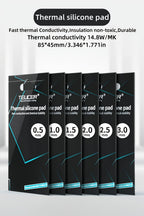 Thermal Silicone Pad 14.8 W/mk, 85*45mm, Non Conductive Heat Resistance High Temperature Resistance For Laptop Heatsink GPU CPU