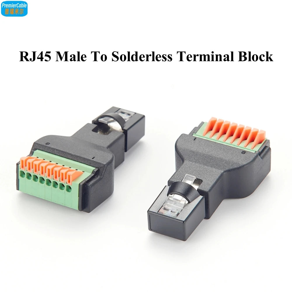 RJ45 Solderless Breakout Board RJ45 8P8C to Quick Spring Crimp Wiring Press Terminal Block Quick Push Extender for PIKA CT301