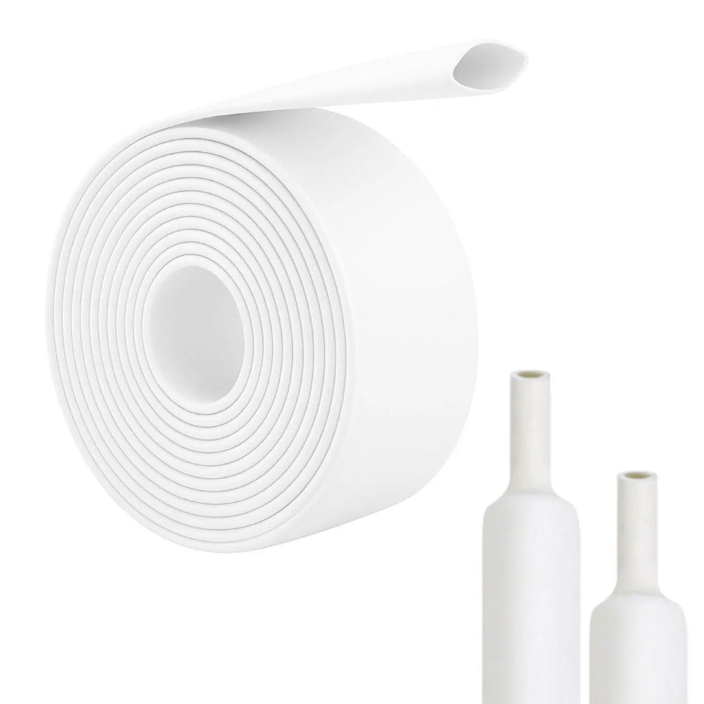 A Roll White Heat Shrink Tubing 3:1 Ratio Shrink Tube Industrial, Φ1.6mm-30mm Dual Wall Adhesive Lined Wire Shrink Wrap Tube