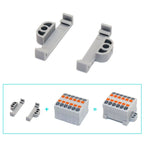 Wire Electrical Connectors Wire Push-in Terminal Block multiple in multiple out Connector Mount On Din Rail with fixing Hole