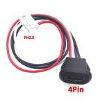 2 4 6 Pin USB-C Type Waterproof USB Connector Direct Compression Female Base Female Socket Charging Interface With Welding Wire