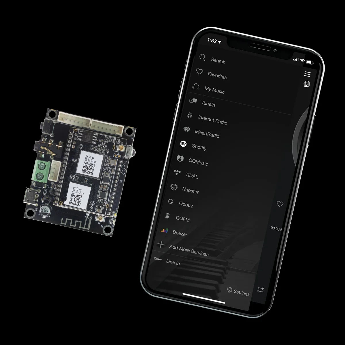 Up2Stream Pro V3 Wireless Audio Receiver Board Bluetooth Audio Recei Wireless Stereo Music Module Multiroom DIY WIFI Audio Board