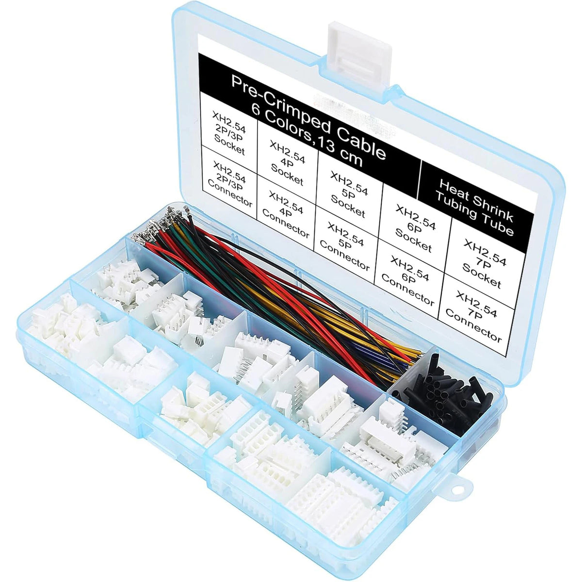 XH 2.54mm Connector Socket Kit and Pre-Crimped Cable Wire 2Pin 3 Pin 4 Pin 5 Pin 6 Pin 7Pin Housing JST Adapter Male and Female