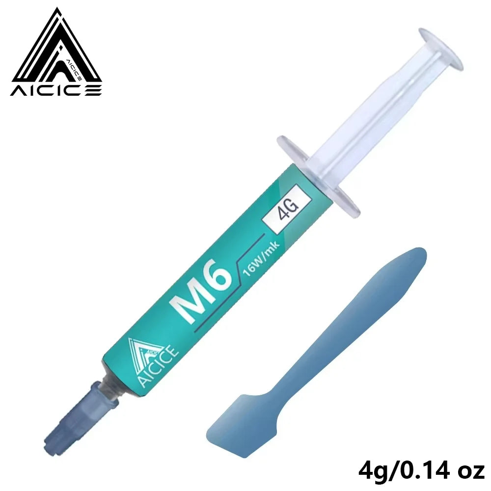 AICICE M4 M6 Performance Thermal Grease 11.8‑16W/mK Non‑Conductive Silicone Paste 1.5/4/8g For CPU GPU Laptop Desktop Heatsink