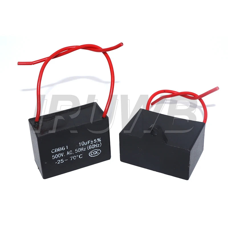 Fan Starting Capacitor 450V Fan Capacitors 1UF 1.2UF 1.5UF 2UF 2.5UF 3UF 4UF 5UF 6UF 10UF CBB61 Capacitor 450V