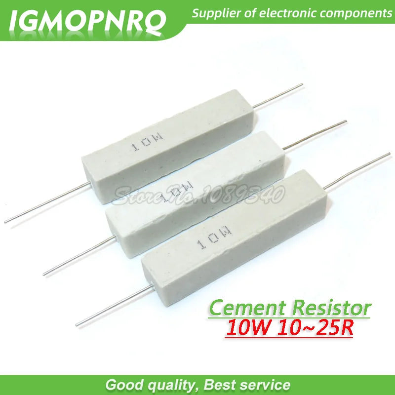 10pcs 10W 10 15 20 25 ohm  Cement resistance resistor 10R 15R 20R 25R IGMOPNRQ