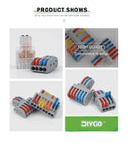 Mini 1 In Multiple Out SPL Quick Easy Splitter Push-in lever Splicing Connectors Terminals Compact Conductor Wiring Connector