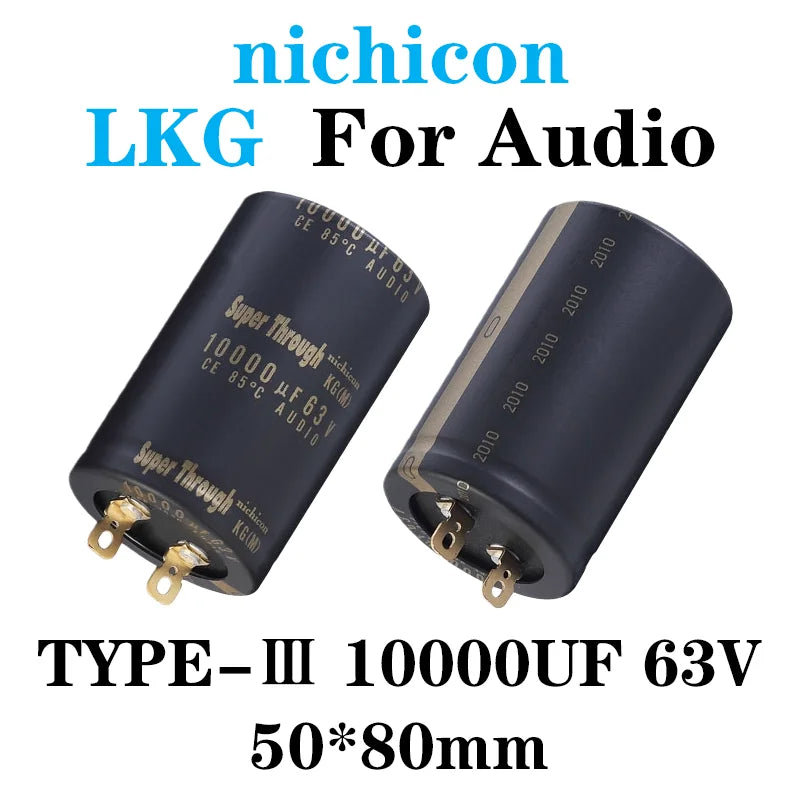 nichicon LKG 25V 35V 50V 63V 100V TYPE Super Through Audio capacitor 1000UF 2200UF 4700UF 6800UF 8200UF 10000UF 12000UF 22000UF