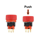 16mm Emergency STOP Mushroom Push Button Switch Plastic Self-locking 1NO1NC Knob Rotary Switch SPDT Red