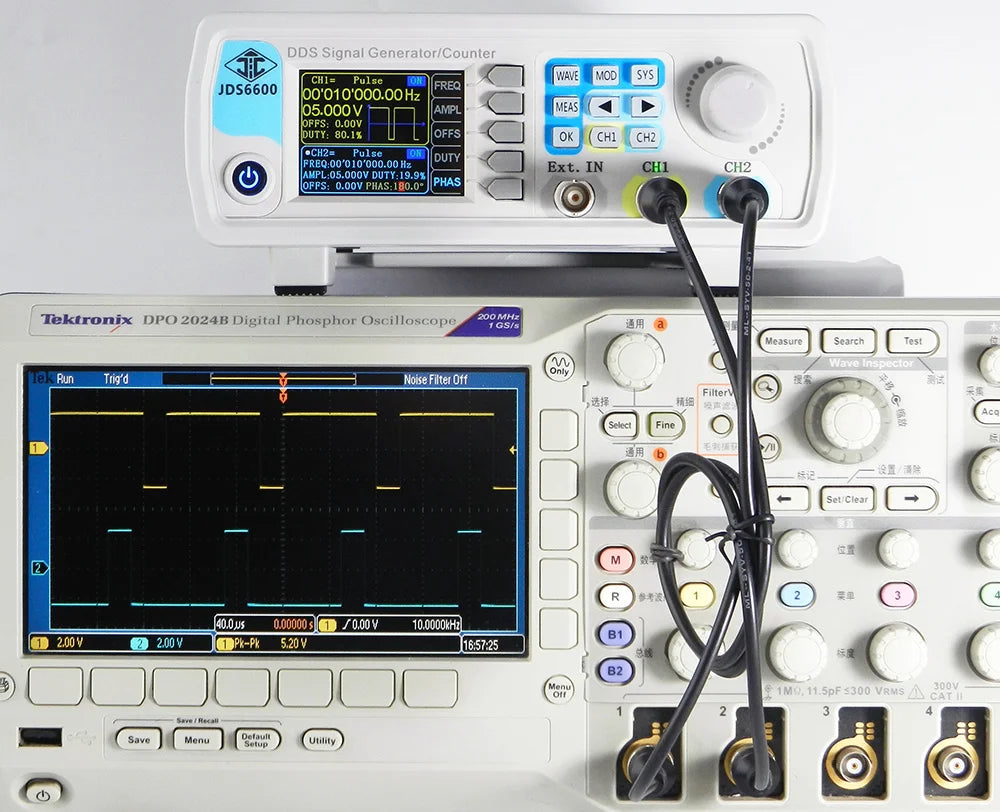 JUNTEK JDS6600 series 15MHz-60MHz DDS function signal generator CNC dual-channel frequency counter Arbitrary waveform generator