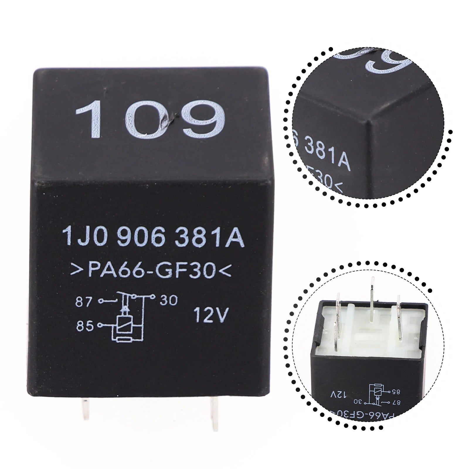 Replacement Car Engine ECU Fuel Pump Relay 109 1J0906381A Compatible with For Skoda Vehicles 1989 2006 Except MK5 Models