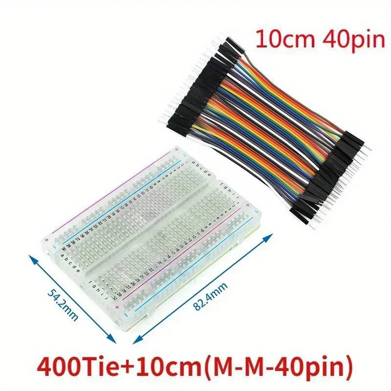 SYB-46 /170/120 400Tie Solderless PCB Prototype Breadboard+ Dupont Cable 10cm Jumper Wire DIY Electronics Kit for Arduino