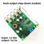 5A DC Step Down Converter 12V 24V 36V 48V 60V to 5V USB Power Supply Module For Car Motorcycle Electric Scooter