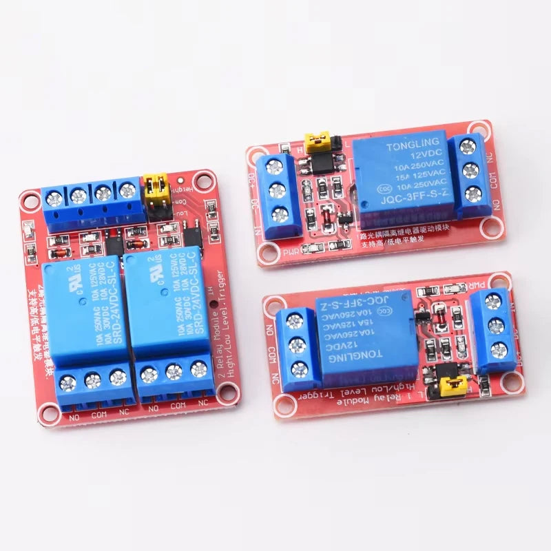 Relay Module 1 2 4 6 8 Channel 5V 12V Relay Module Board Shield with Optocoupler Support High and Low Level Trigger for Arduino