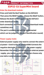 1~10PCS ESP32-C6 SuperMini Development Board Microcontroller Programming Learning Controller Core Board