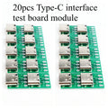 Type-C Female Port Adapter Breakout Board 16Pin Test Module Solder Pads for Data Cable Repair DIY Phone Charger Testing