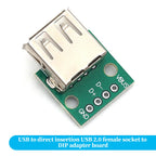 Micro Mini USB USB A Male USB 2.0 3.0 A Female USB B Connector Interface to 2.54mm DIP PCB Converter Adapter Breakout Board