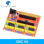 TZT 1/3PCS New CNC Shield V4 shield V3 Engraving Machine / 3D Printer / A4988 Driver Expansion Board for arduino Diy Kit