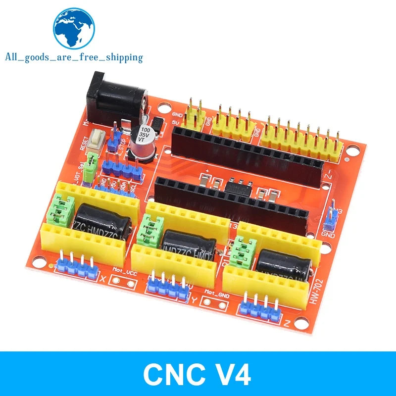 TZT 1/3PCS New CNC Shield V4 shield V3 Engraving Machine / 3D Printer / A4988 Driver Expansion Board for arduino Diy Kit
