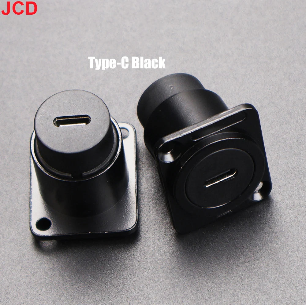 JCD 1pcs Metal D Type Module RJ45 CAT6&USB 2.0/3.0&Type C&HDMI-Jack Socket Through Network Panel Mounting Electronic Connector