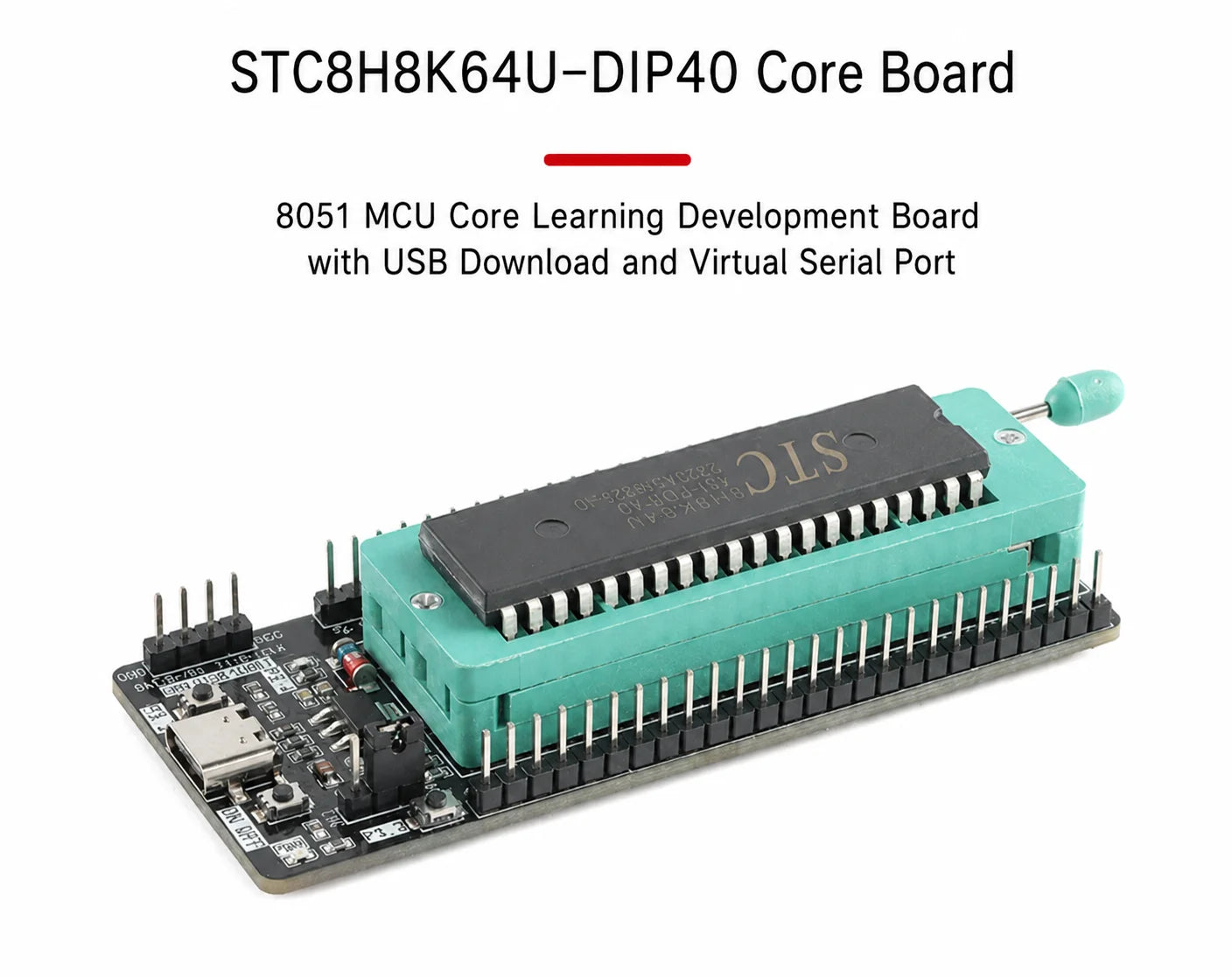 2pcs Original STC8H8K64U Core Board 8051 Microcontroller Core Learning Development Board USB Download and Programming Socket