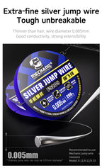 MECHANIC FX105 Ultrafine Insulated Jump Wire for Mobile Phone Motherboard CPU PCB FPC Fast Tinning No Resistance Repair Fly Line
