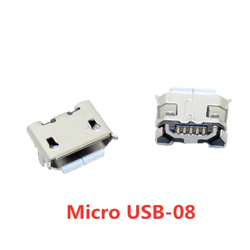20pcs Micro USB 5 Pin SMT Socket Connector Type B Female Placement DIP SMD USB Charging Adapter Connectors Plug