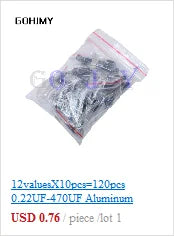 20pcs 2W Metal film resistor 1% 1R~1M 2.2R 4.7R 10R 22R 47R 100R 220R 470R 1K 10K 100K 2.2 4.7 10 22 47 100 220 470 ohm