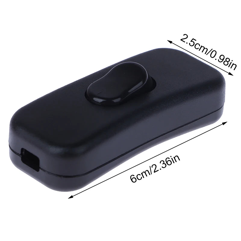 New 1Pc Light Switch AC 250V ON/OFF Table Desk Lamp Cord Toggle Rocker Switches Control For LED Lights Wiring Electric Switch