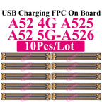 10Pcs Charging FPC Connector On Board For Samsung Galaxy A04s A14 A24 A34 A54 A05s A15 A25 A33 A35 Mainboard Flex Cable Plug