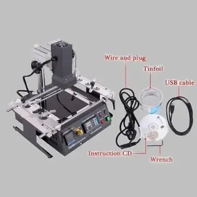IR6500 BGA Rework Station Infrared Solder Welder System Closed-loop Temperature Control with USB Cable for Welding Repairing