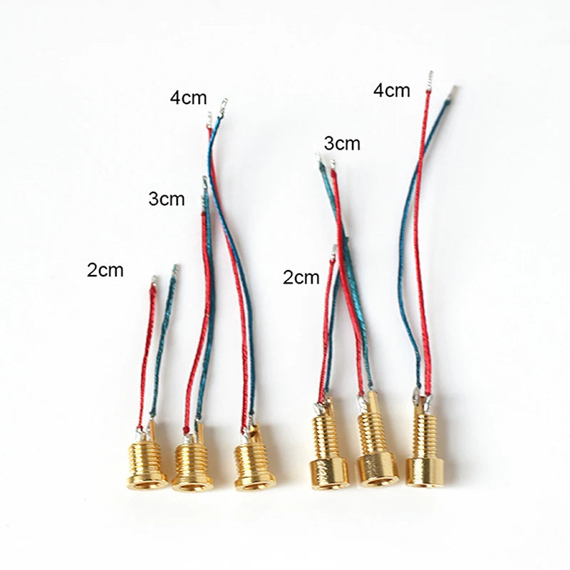 Universal MMCX Female Socket, Pure Copper Gold-Plated Connector with Soldering Wires and Built-in Threaded Nut Holder