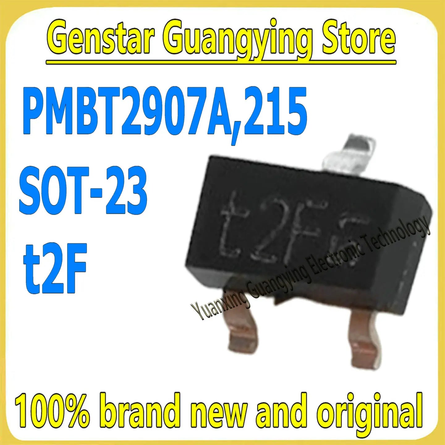 (20 pieces) PMBT2907A,215 PMBT2907A Marking: t2F OT-23 60V 600mA PNP Transistor(BJT) 100% Brand New