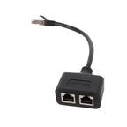 Portable RJ45 Ethernet Adapter Cable Extension 1 to 2 Port Excellent Connection Transmission Splitter Adapter for Home Office