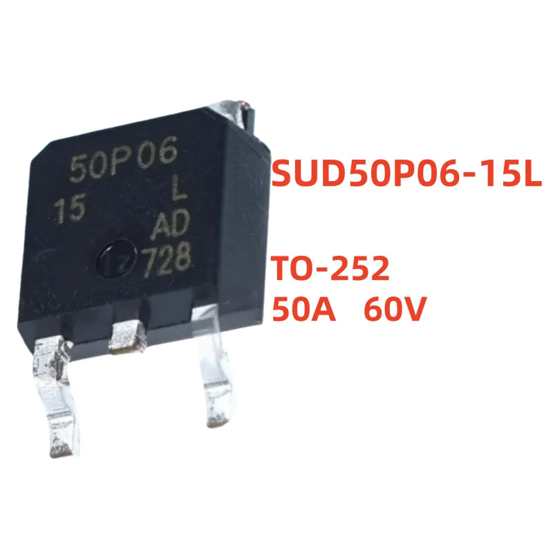 10/20/30PCS 100% NEW Quality SUD50P06-15L SUD50P06-15 SUD50P06 SUD 50P06 TO-252 50A 60V SMD P-Channel Field-Effect Transistor