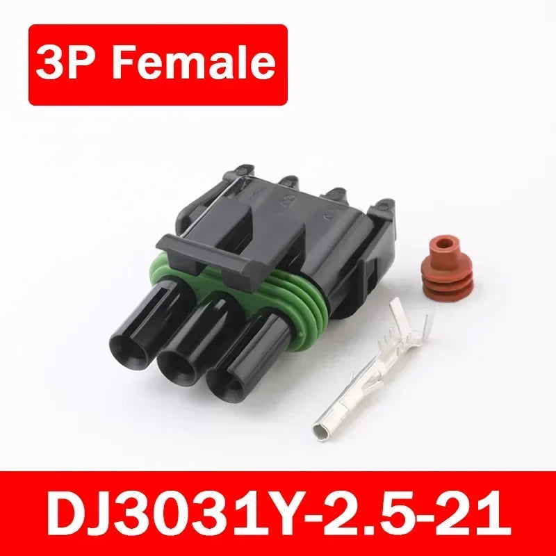 5/20Sets 2.5mm 1/2/3/4/6Pin Waterproof Electrical Connector Male Female Plug Delphi Injector Socket 12010975 For GM Motorcycle