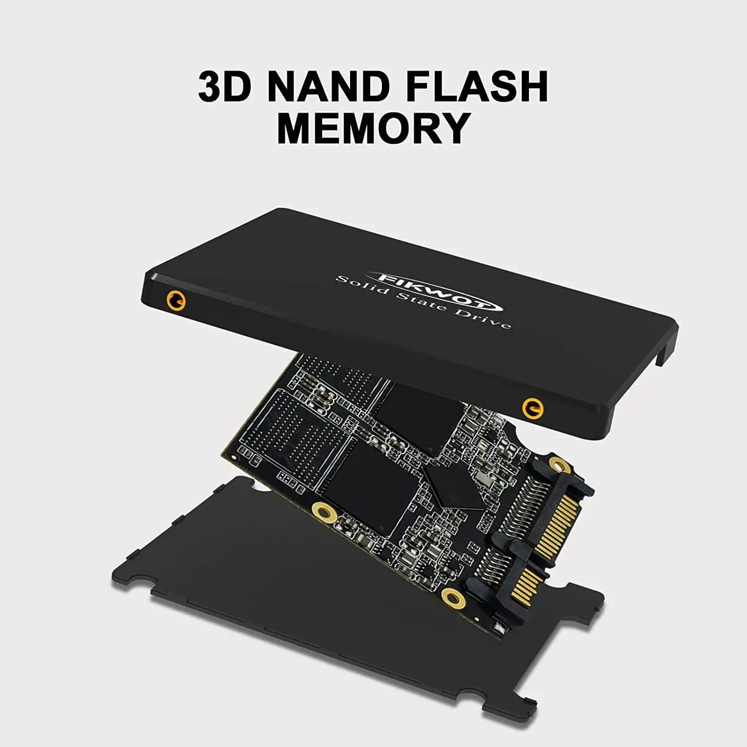 Fikwot FS810 2.5" SATA3 SSD 128GB 256GB 1TB 2TB 6Gbps 550MB/s 3D NAND Flash 4x HDD Internal Solid State Drive for Laptop Desktop