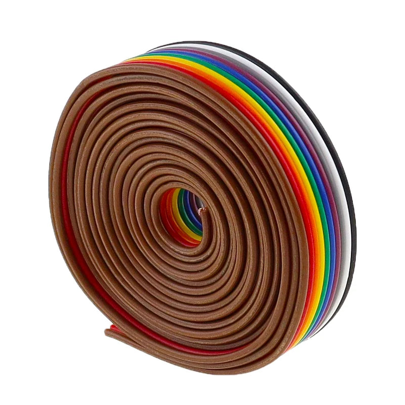 1/5meters/lot Ribbon Cable 10WAY Flat Color Rainbow Ribbon Cable Wire Rainbow Cable 10P Ribbon Cable 28AWG