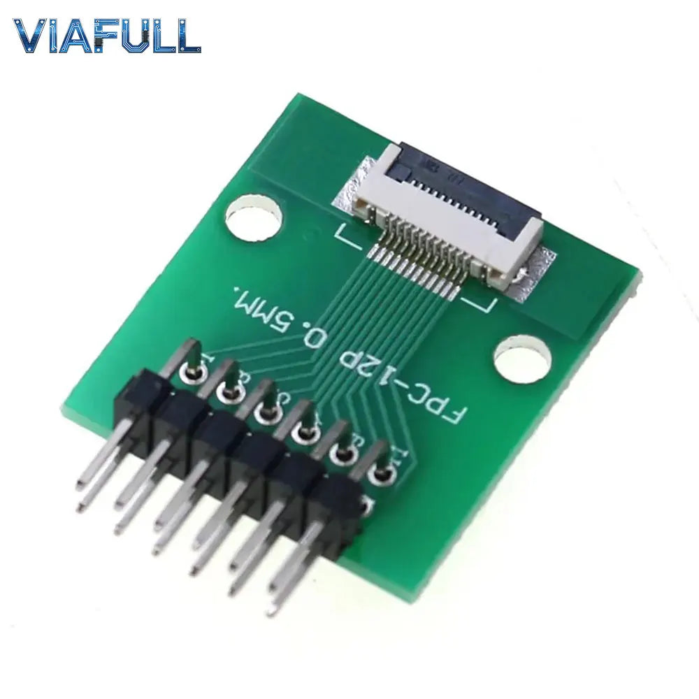 0.5mm FPC/FFC Breakout Board with Right Angle Male Pins, Pre-Soldered 2.54mm DIP Adapter for Flat Ribbon Cable, 4-80P