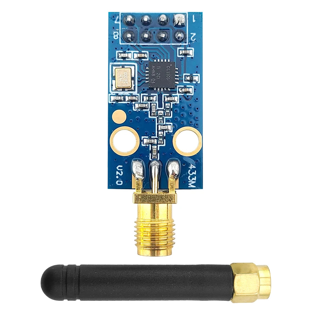 CC1101 Wireless Module 10Mbps Communication Rate 433M Data Transmission and Receiving Modules with SMA Antenna SPI Interface