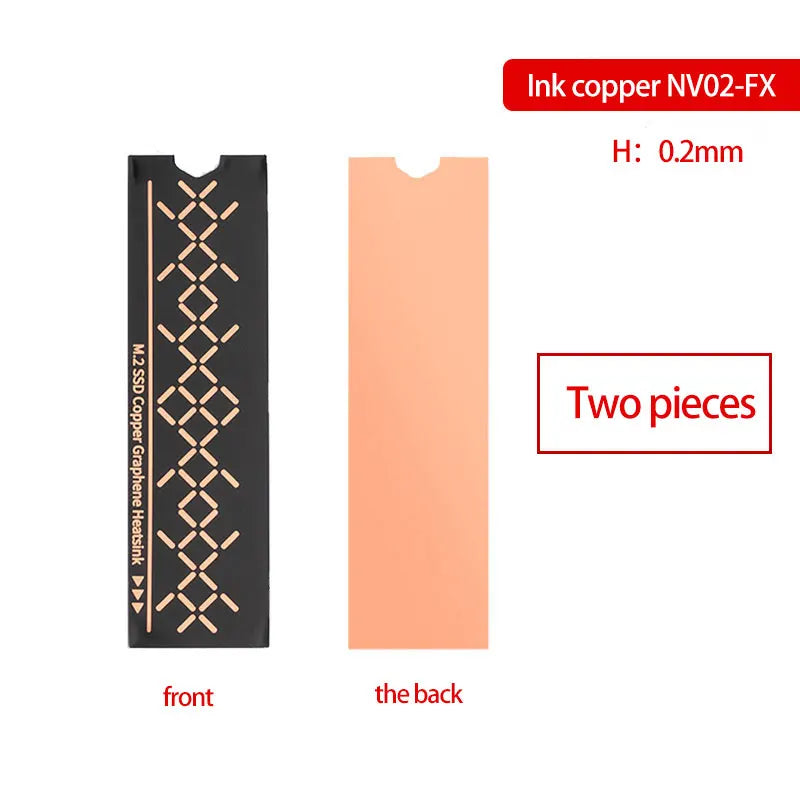FinalCool NV02 Graphene M.2 SSD Heat Sink, Dual-Layer Graphene and Copper Foil Design Cooler Radiator for Laptop PC NVMe