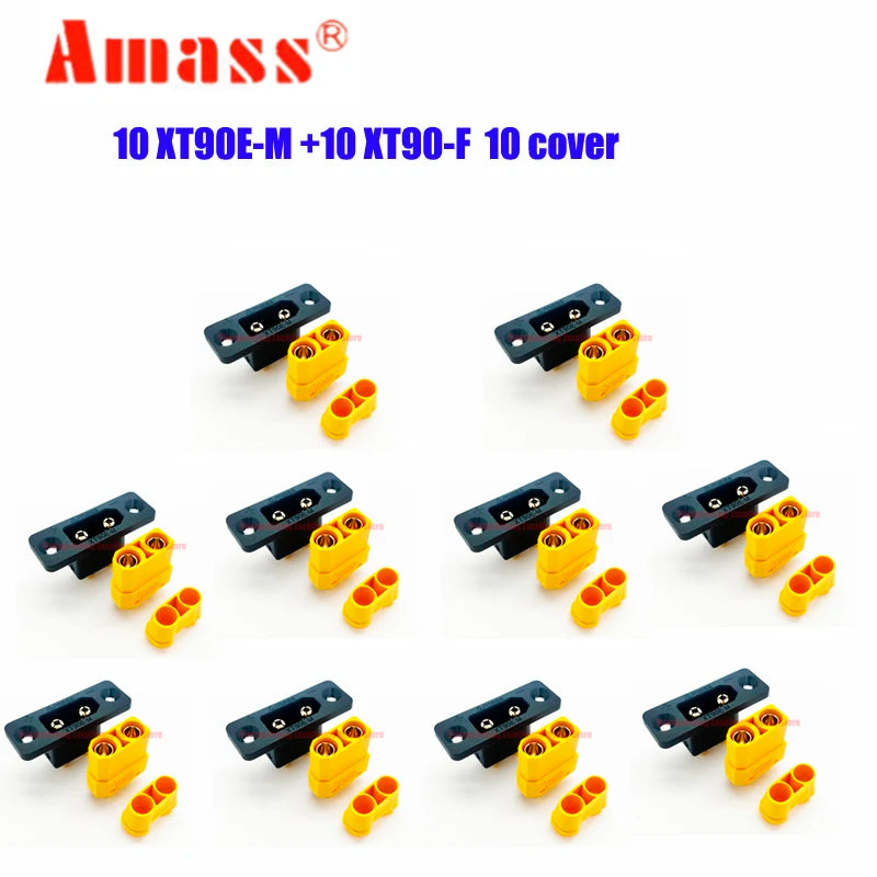 RC Model Amass XT90E-M Gold-plated Connector XT90 Male Plug XT90S Female Battery Connection for ESC Motor Aircraft Drone