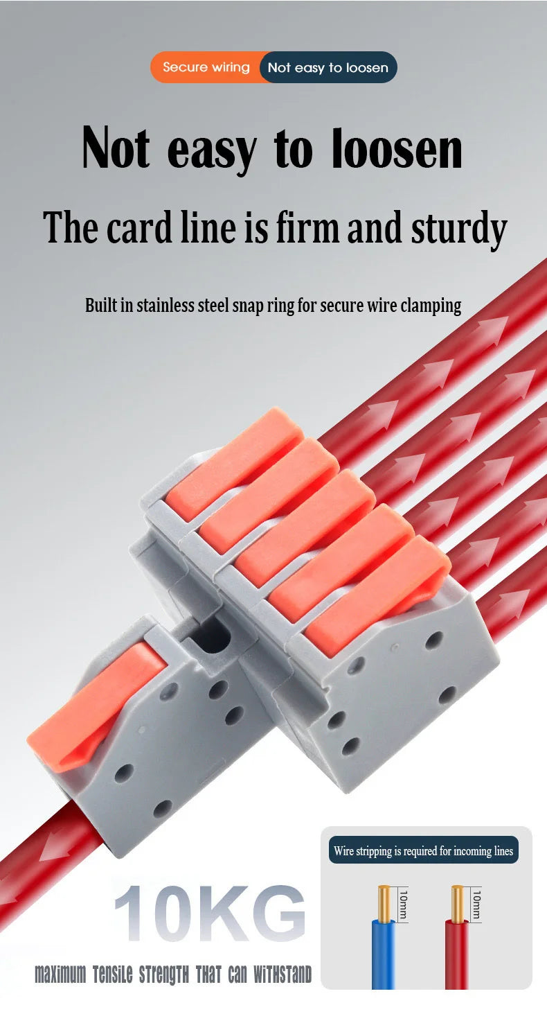 1/5PCS Wire Connector Electrical Cable Led Connectors Mini Terminals Blocks Quick Wiring Push-in Docking Butt Electrician Tools