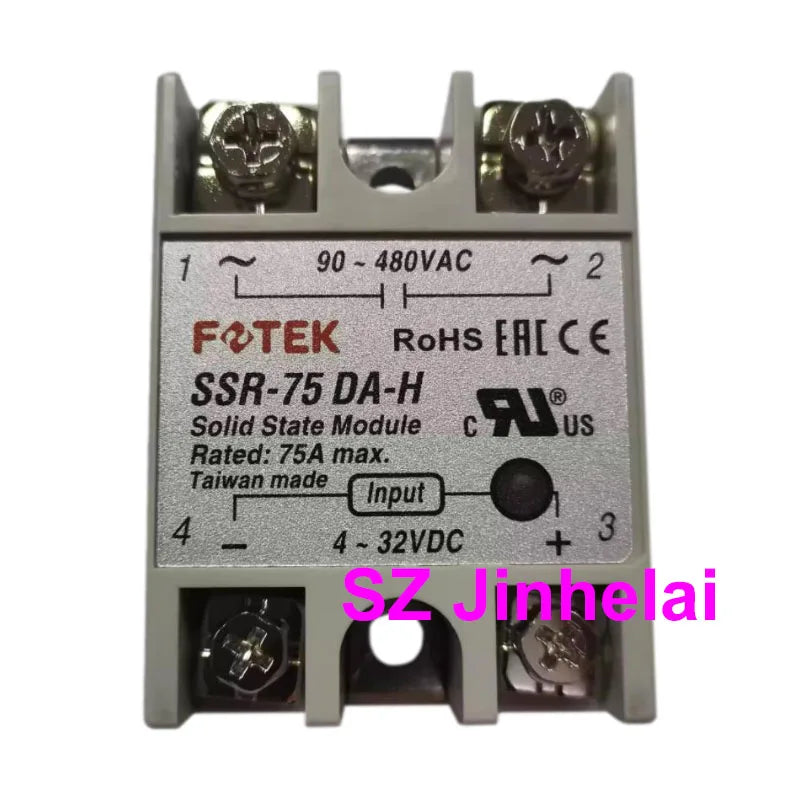 Authentic Original FOTEK Single phase Solid State Relay SSR- 10DA 25DA 40DA 50DA 75DA 10DA-H 25DA-H 40DA-H 50DA-H 75DA-H