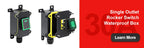 FILN 30A 12V 24V 220V Waterproof Inline Toggle Switch with LED IP65 Sealed Outdoor Box Inline Cord Rocker Switch Power