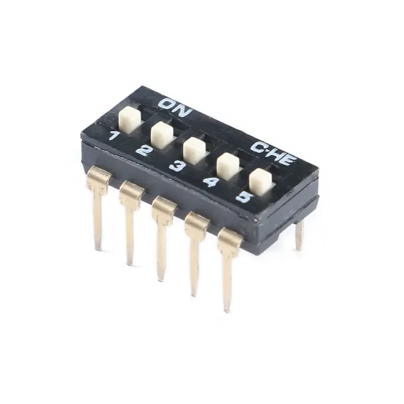 Slide Type SMT SMD Dip Switch Toggle 2.54mm 2Row 4Pin 2 Position/8 Pin 4 Position/ 16Pin 8 Position black Switch Gold Plated Pin